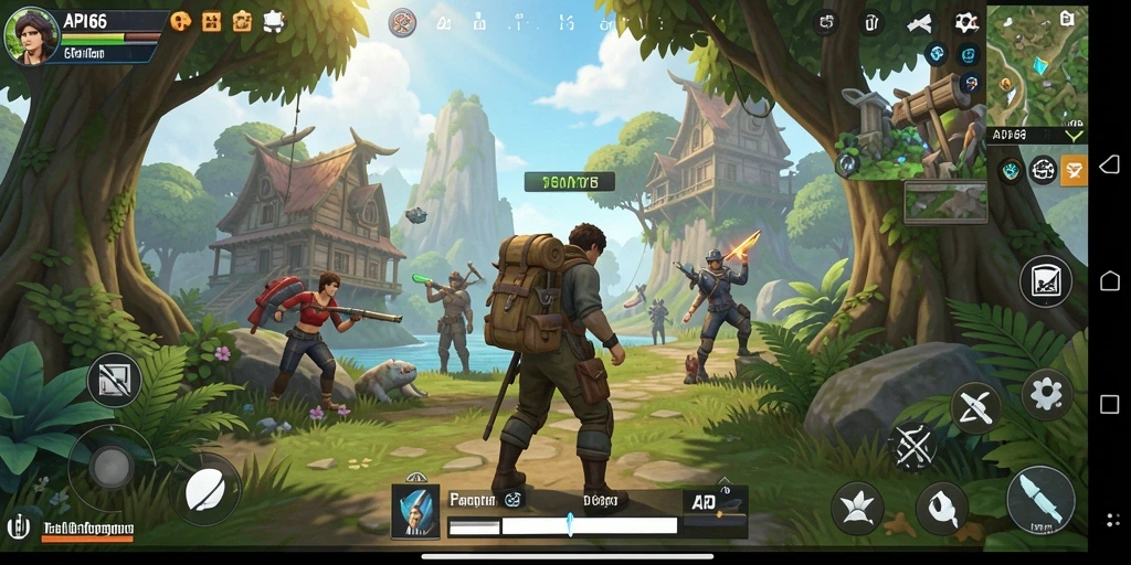 Screenshot menampilkan pemandangan indah dalam gameplay Open World.