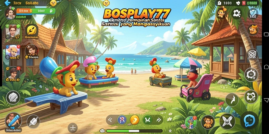 Tampilan utama gameplay BOSPLAY77 yang seru dan penuh tantangan.