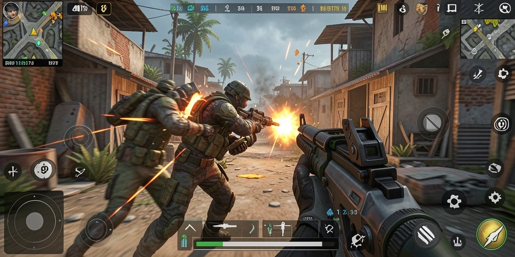 Tampilan gameplay menarik dari BRO178 saat pertempuran intens.
