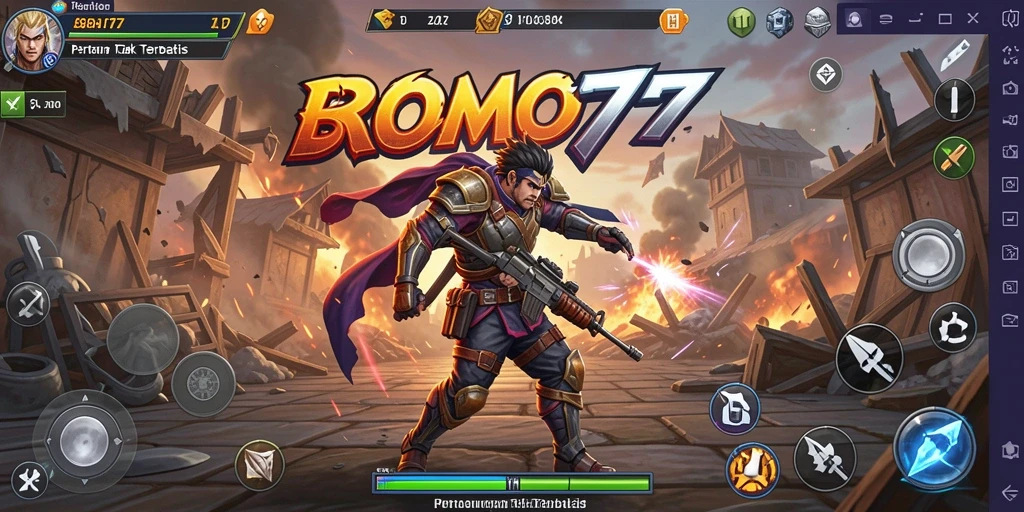 Tampilan mengesankan dari gameplay pertarungan BROMO77.
