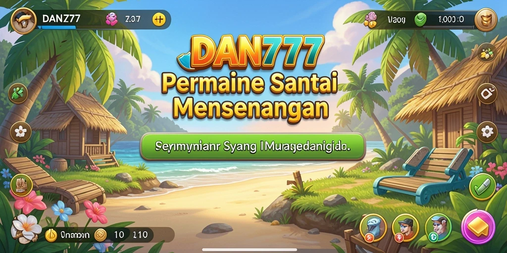 Screenshot utama DAN777 menampilkan pengalaman gameplay santai yang mengasyikkan.