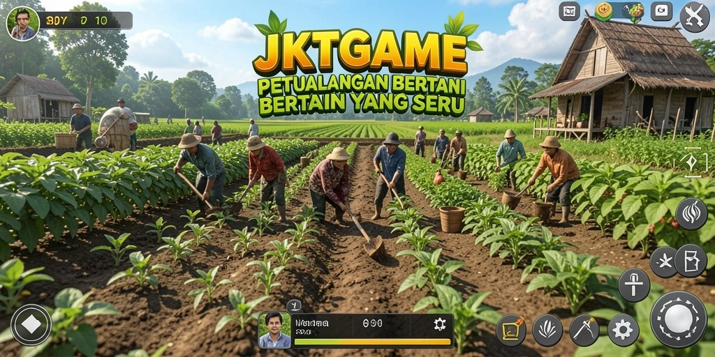 Tampilan screenshot JKTGAME menunjukkan keberagaman ladang pertanian.