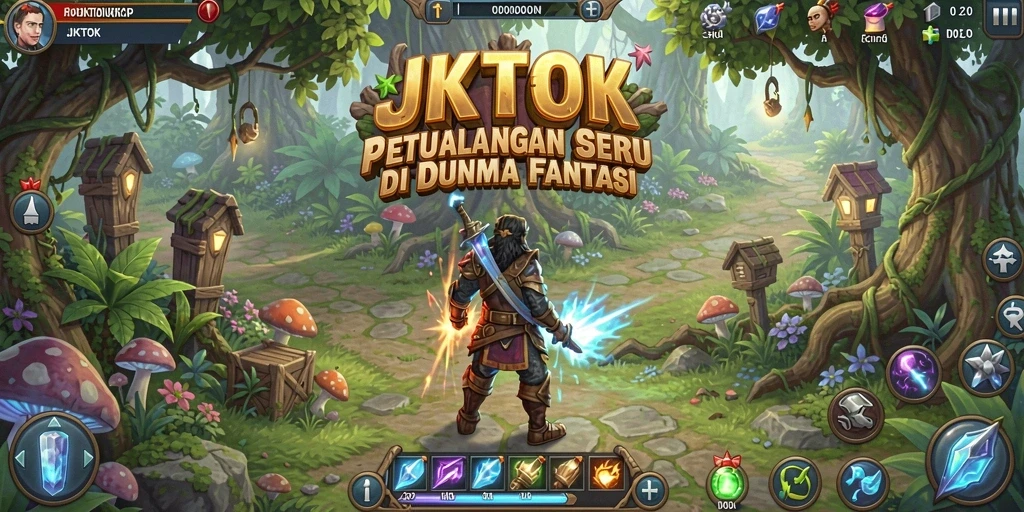 Screenshot JKTOK menunjukkan aksi gameplay yang penuh petualangan dan eksplorasi.
