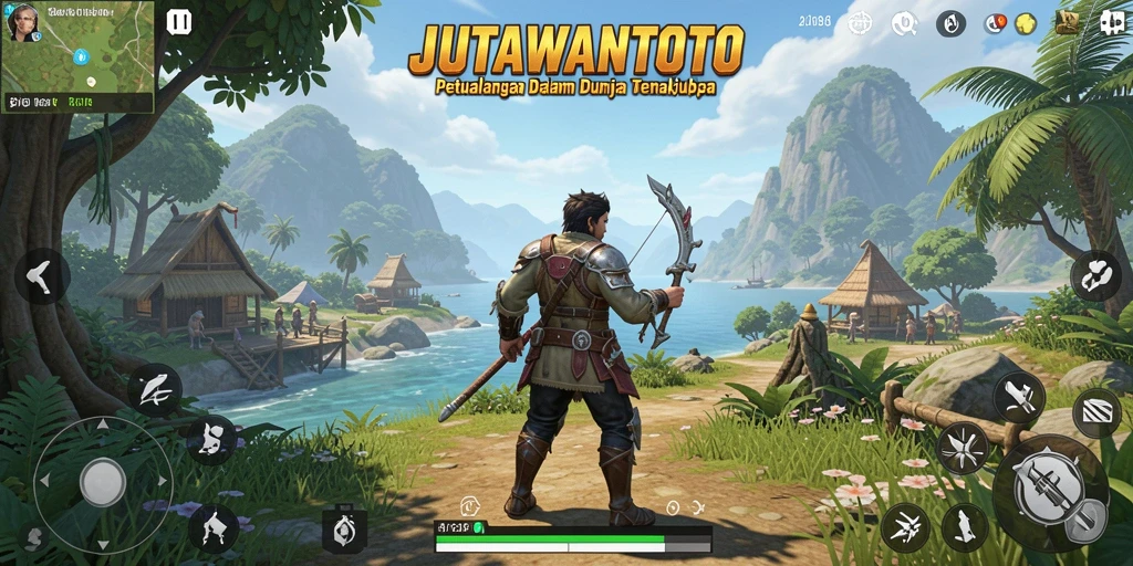 Tampilan screenshot JUTAWANTOTO yang menampilkan petualangan Open World.