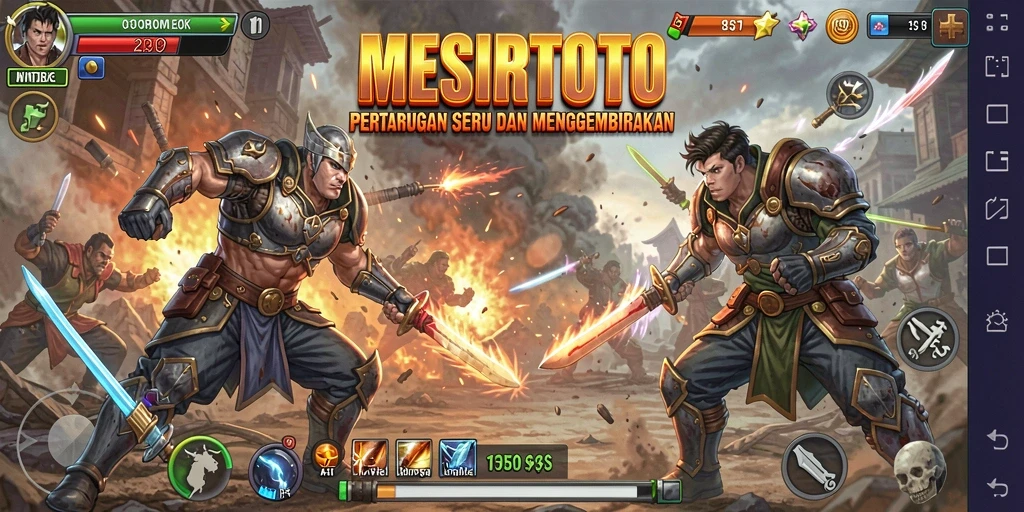 Tampilan karakter dan aksi pertarungan di MESIRTOTO yang mendebarkan.