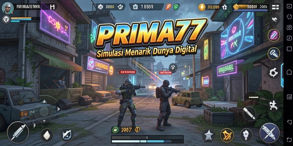 Tangkapan layar utama dari gameplay PRIMA77 yang menarik.