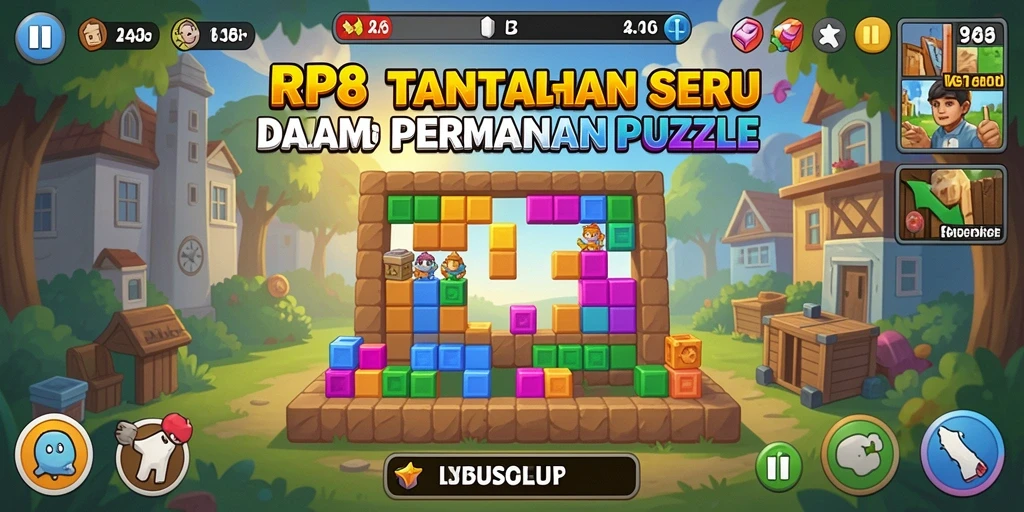 Tampilan gameplay RP8 yang penuh warna dan menantang.