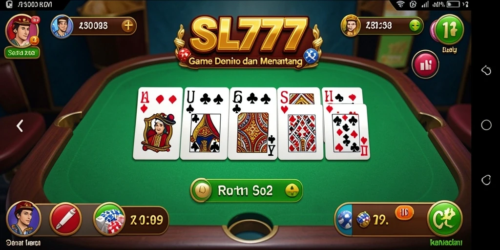 Tampilan gameplay Domino yang menarik dan interaktif dalam SL777.