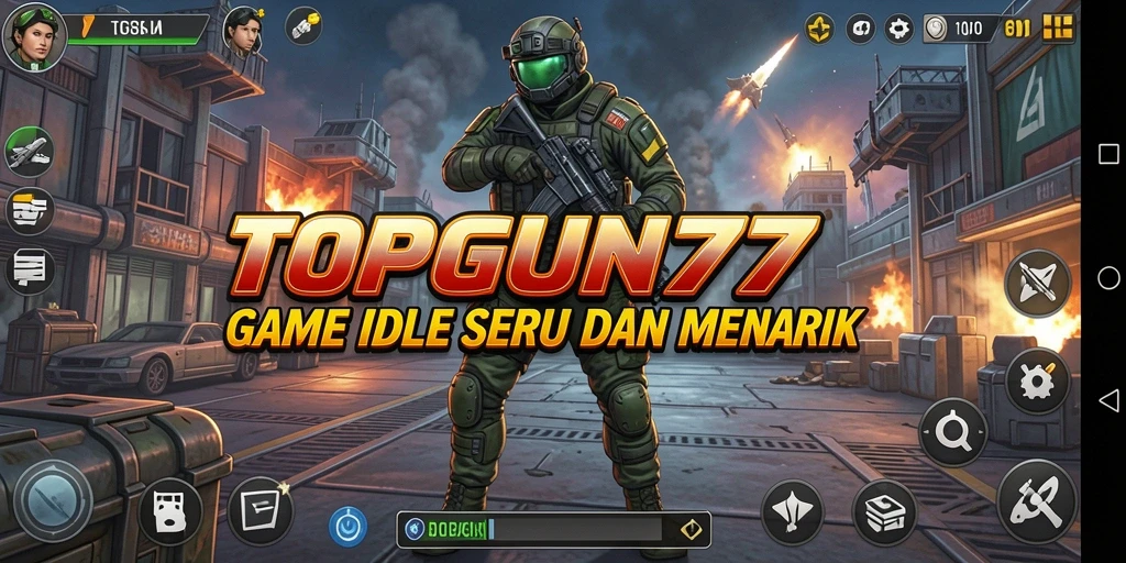 Tampilan gameplay TOPGUN77 yang menarik di layar.