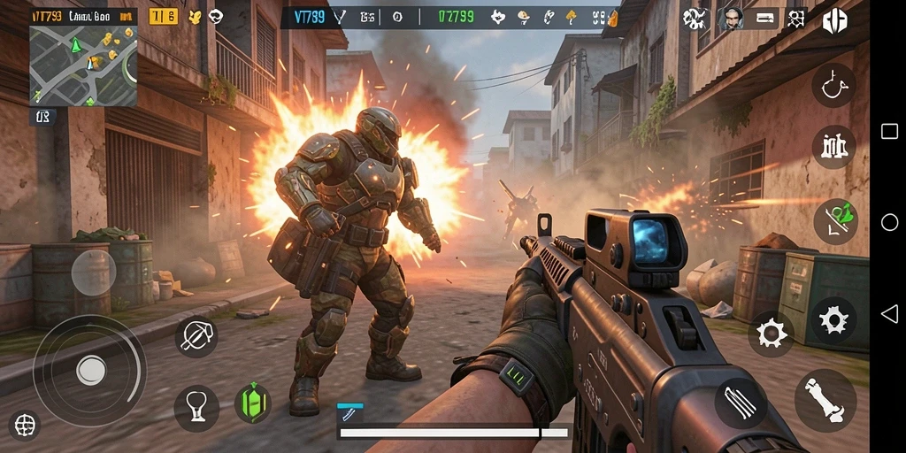 Tampilan gameplay seru dari VT789 dalam misi TPS yang menegangkan.