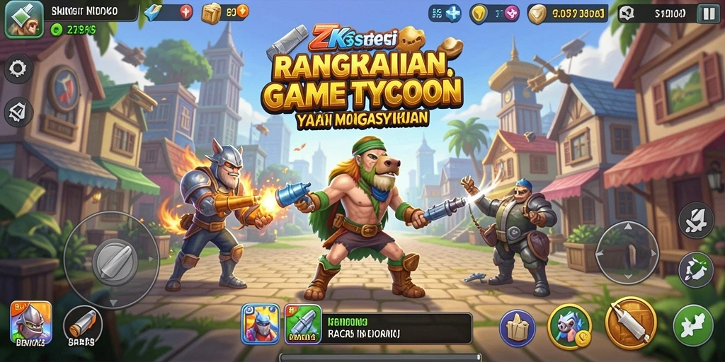 Tangkapan layar ZK6 menampilkan gameplay Tycoon yang menarik dan strategis.